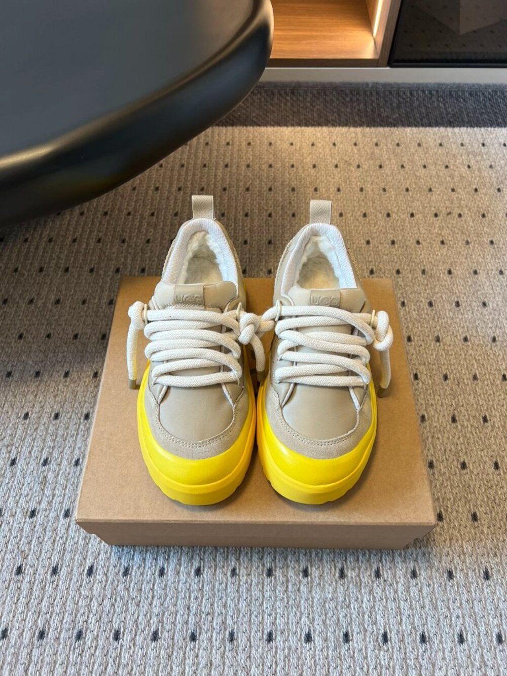 UGG Color-Block Platform Fleece-Lined Casual Sneakers